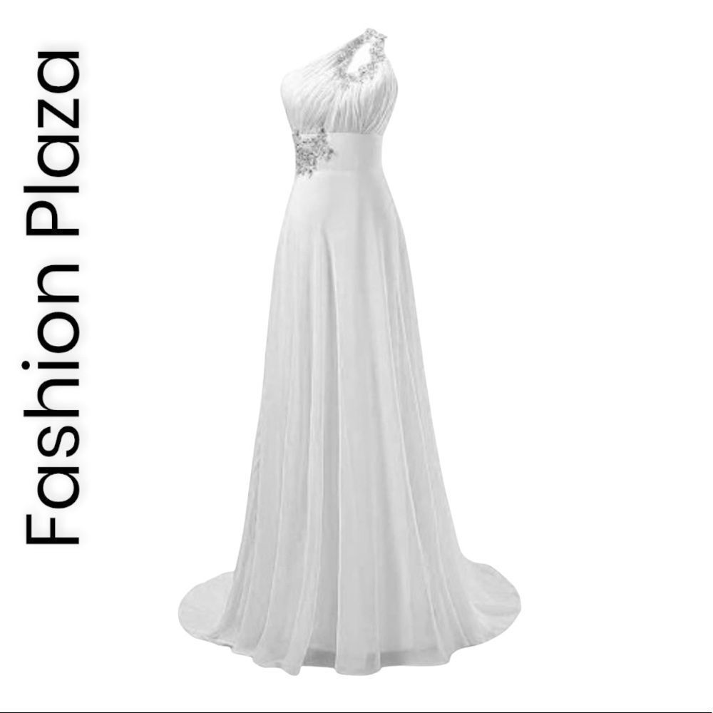 Custom White Formal Dress
